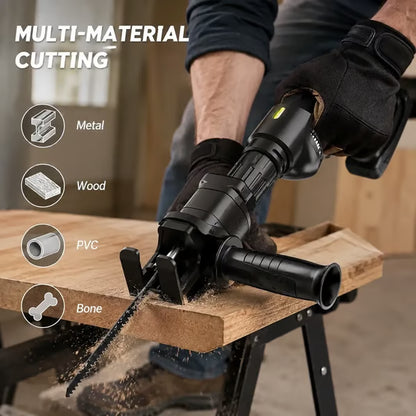 🔧1 Count Reciprocating Saw Attachment for Drill, DIY Tool for Home Renovation, Wood & PVC Cutting Helper