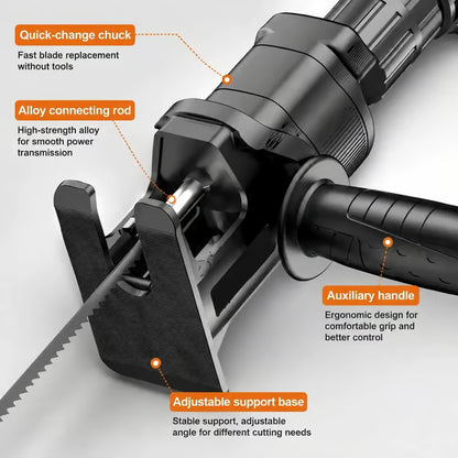 🔧1 Count Reciprocating Saw Attachment for Drill, DIY Tool for Home Renovation, Wood & PVC Cutting Helper